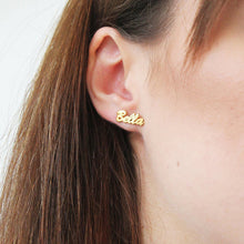 Load image into Gallery viewer, Stud Nameplate Earrings