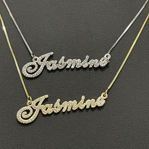 Icey Nameplate Neckalce