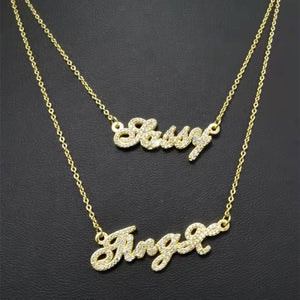 Icey Nameplate Neckalce