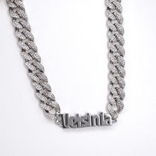 Load image into Gallery viewer, Icey Cuban Link Nameplate Necklace