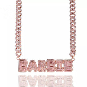 Icey Baguette Name Necklace