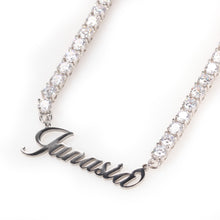 Load image into Gallery viewer, Tennis Nameplate Necklace