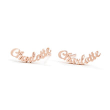 Load image into Gallery viewer, Stud Nameplate Earrings