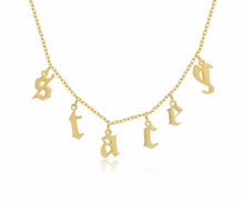Load image into Gallery viewer, Drop Letter Necklace