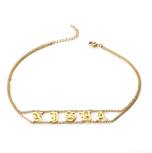 Double Choker Name Necklace