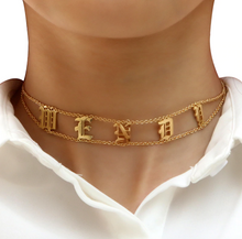 Load image into Gallery viewer, Double Choker Name Necklace