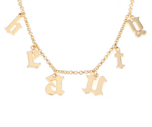 Load image into Gallery viewer, Drop Letter Necklace