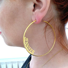 Load image into Gallery viewer, Classic Nameplate Hoops
