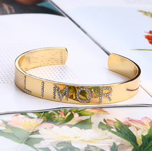 Load image into Gallery viewer, Solid Crystal Name Bangle