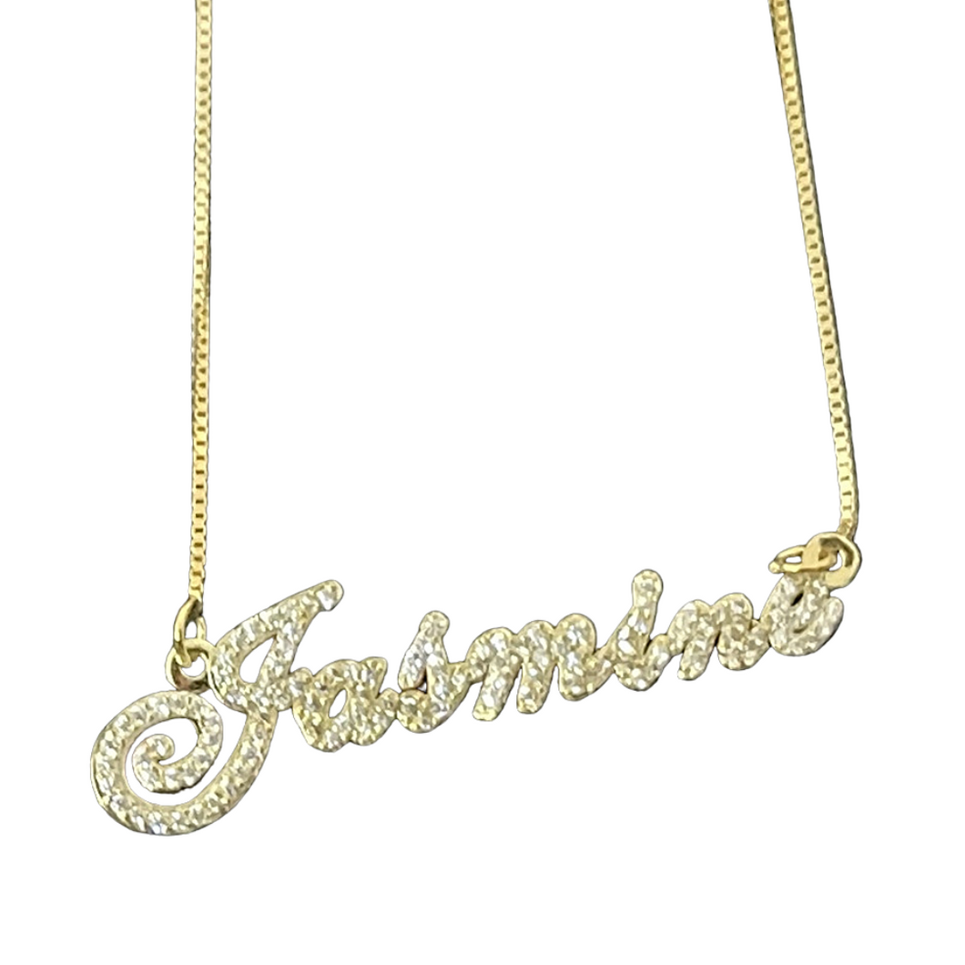 Icey Nameplate Neckalce