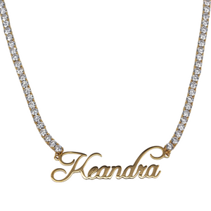 Tennis Nameplate Necklace