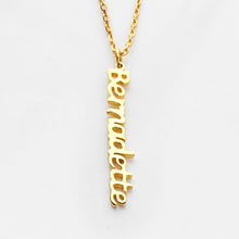 Load image into Gallery viewer, Vertical Nameplate Necklace